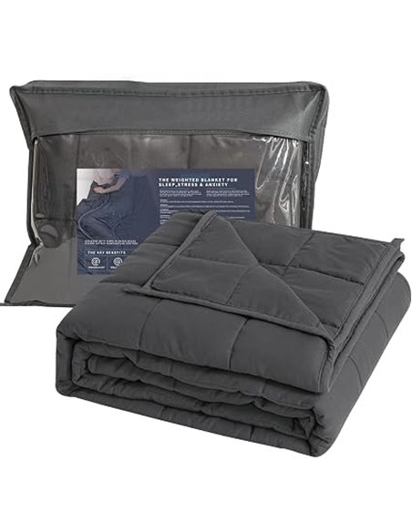 Good Nite Manta Pesada de 8 Kg 150 * 200cm Manta Relajación Terapia Antiestrés Adultos para Mejorar El Sueño Antiestrés Gris