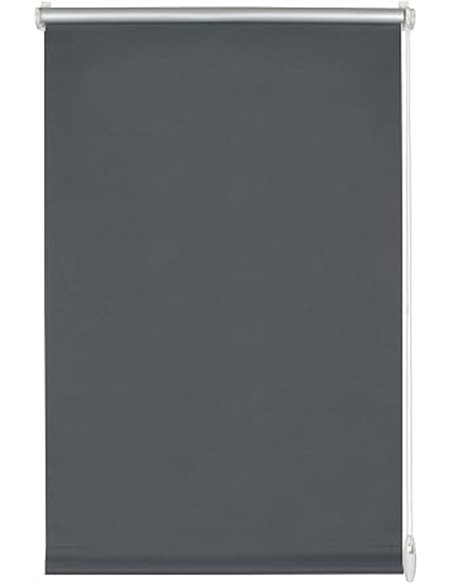 GARDINIA Easyfix Roller Blind with Thermal Back for Clamping or Gluing, No Drilling, Heat Protection, Energy Saving, Slate, 110 