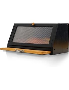 YOUDENOVA Panera con tabla de cortar, cesta de pan de madera, cajas de almacenamiento, caja de bambú para pan, molinillo de sal 