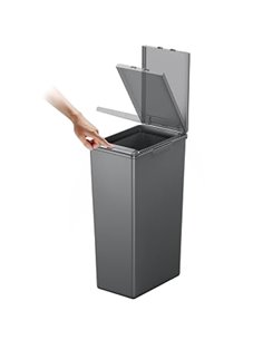 EKO - Cubo de Basura Cocina Morandi - 30 L - Apertura Táctil con Tapa - Borde Interior Extraíble y Sistema Modular para Reciclaj