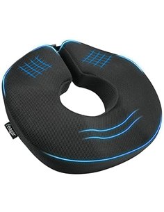 Feagar Cojin Coxis Grande Ortopédico, Cojin Ergonómico Silla Oficina y Asiento Coche, Ideal para Hemorroides, con Aro Ajustable 