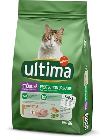 Ultima Esterilizado Tracto Urinario - Pienso para Gatos Esterilizados con Pollo -10kg