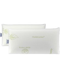 Todocama - Almohada viscoelástica, núcleo Compacto. Doble Funda con Cremallera. Tejido Aloe Vera Plus. Termorregulable adaptabil