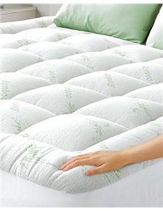 Cubrecolchón con Comodidad de Nube protección de Viscosa de bambú ultrasuave, Transpirable y refrescante - 135 x 190 cm, Ajuste 