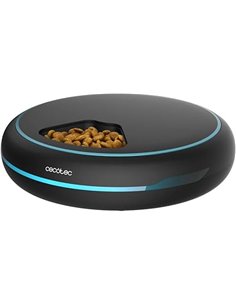 Cecotec Comedero Dispensador Automático de Comida para Mascotas Pumba 1600 Purrfect Meal. Capacidad de 1,6L, 4 Secciones Indepen