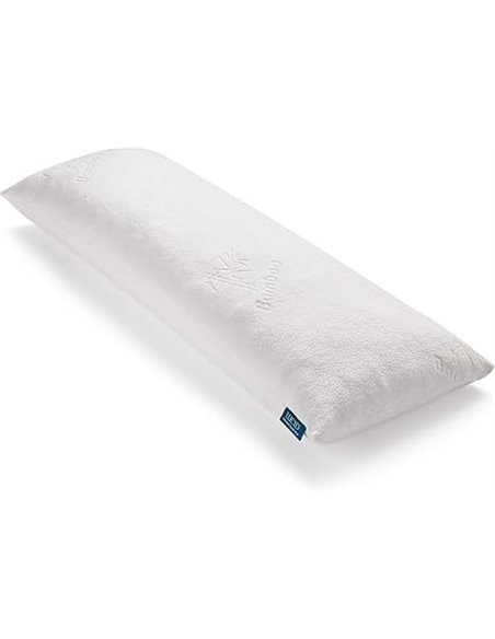 LUCID Shredded Memory Foam Body Pillow - Perfect Pillow for Side Hugging Sleeper - Perfect Pregnancy Pillow - Soft Bamboo Rayon 