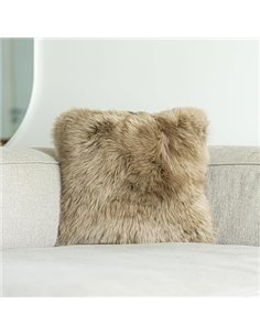 Nordic Sheep Funda de cojín de pelo largo de piel de cordero, 40 x 40 cm, pelo suave para sillas, sofá y cama, acogedor cojín de