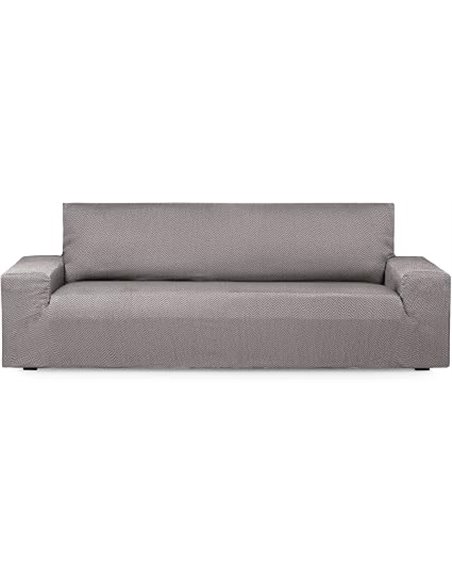 Eysa Luz Funda de sofá elástica 3 plazas de 160-190cm (Medida de Respaldo), Color Gris