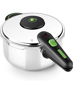 MONIX Presto | Olla a presión 4L, de acero inoxidable 18/10, apta para todo tipo de cocinas incluso inducción