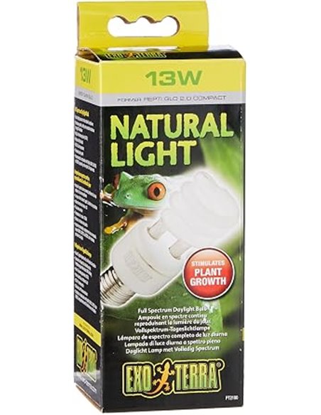 Exo Terra Daylight Lamp, Full Spectrum Daylight Lamp, Compact Lamp with a Natural Light Spectrum Ideal for All Reptiles and Amph