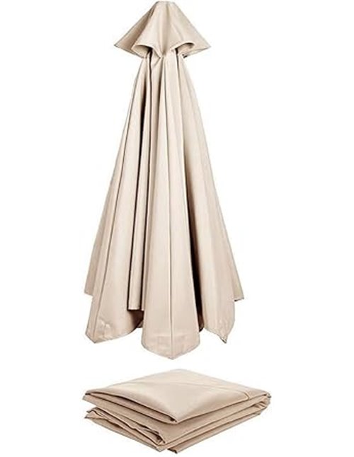 Toldo De Recambio De Sombrilla (3m) - Cubierta De Tela De Repuesto para Jardín, Patio, Piscina, Terrazas - Sombrilla En Voladizo