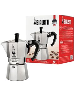 Bialetti - Moka Express: Icónica Cafetera Italiana para Espresso, Auténtico Café Italiano, Cafetera Moka 6 Tazas (270 Ml), Alumi
