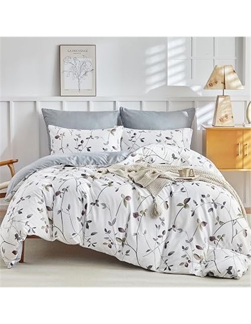 Tokokimo Juego de ropa de cama de 200 x 200 cm, 3 piezas, funda nórdica y 2 fundas de almohada con cremallera de 80 x 80 cm, dis