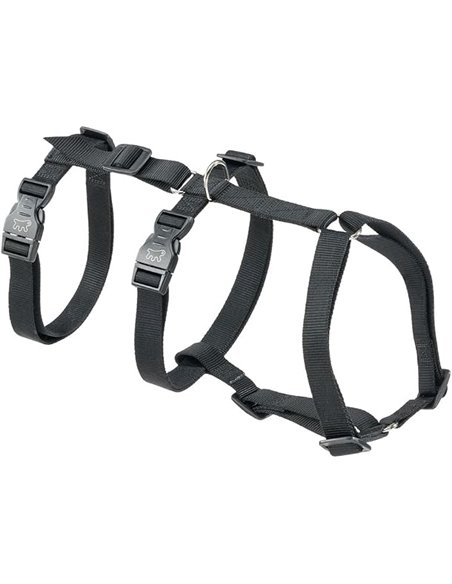 Ferplast Arnés para Perros Grandes Brave, arnés Ajustable de 6 Puntos, antiescape, antipánico, Talla L, Negro.