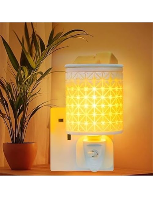 Quemadores de cera eléctrica de pared para derretir cera, luz nocturna, lámpara de aroma, quemador de cera para el hogar, dormit