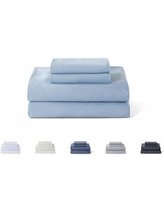 Todocama – Juego de Sábanas de 4 Piezas - 5003 - Sábana Bajera Ajustable - Encimera - Dos Fundas de Almohada de 50x80cm. (Cama 1