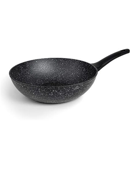 LACOR 26848 - Sarten Wok, Antiadherente, Aluminio forjado de calidad, Apta para todo tipo de cocinas incluído inducción, Full In