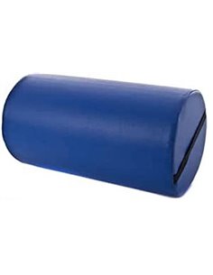 QUIRUMED Cojín Rodillo, 55 x 25 cm, color Azul, Polipiel, Relleno de espuma, para Yoga, para Fitness, para Masaje