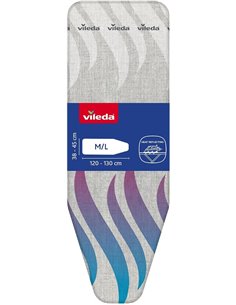 Vileda Funda para Tabla de Planchar Total Reflect, Planchado Extra Rápido, Ajustable a Tablas de 120-130cm de Largo y 38-45cm de