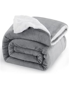 Aisbo Manta Sofa Invierno Polar - Mantas para Cama 90 Gruesa Calentita Manta de Sofá Suave y Caliente con Borreguito, Reversible
