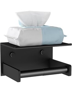YUMORE Portarrollos de Papel Higiénico con Estante Porta Rollos de Papel Higienico Acero INOX Soporte Papel higiénico Accesorios