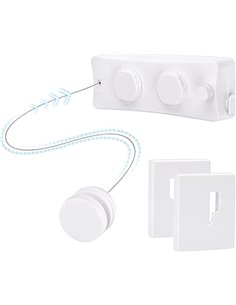 FORA Tendedero Extensible de Cuerda de Pared 10M - Doble Cuerda Inoxidable 2× 5m, Cierre de Bloqueo, Carga Máx 20 kg, Ahorra Esp