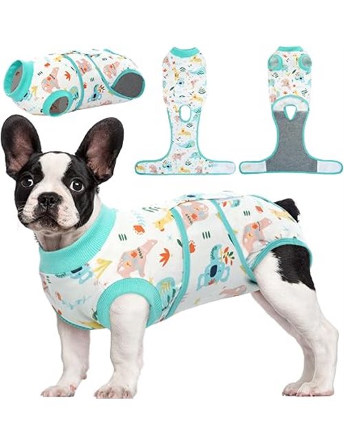 Kuoser Traje de Recuperación para Perros Hembra y Macho - Ajustable Después de Cirugía