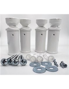 Juego de soportes para radiador de toallero, ajuste universal, plano o curvo, color blanco