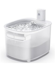 Battery Operated Cordless Cat Fountain with Motion Sensor, 2.6L Cold Water Fountain for Cats with Rechargeable 3000mAh Battery, 