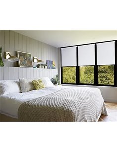 Amazon Basics Estor enrollable opaco, protección ultravioleta, aislamiento térmico, recortable, sin necesidad de taladrar, 56 x 