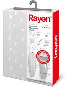Rayen | Funda para Planchar Universal | 3 capas Aluminio, espuma y 100% algodón | Reversible | Gama Especial | Medidas: 51 x 127