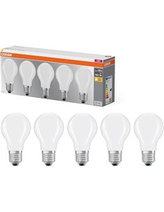OSRAM Lámpara LED Base de filamento A100 forma de bombilla 11W 827, 2700K blanco cálido, E27, esmerilado, 1521 lm, luz instantán