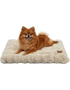BingoPaw Cama para Perros Medianos 76x51x10cm, Cama Perro Lavable Colchón para Perro Impermeable Funda Peluda Removible y Base A