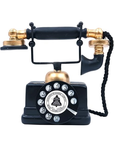 Decorative Antique Creative Retro Rotating Resin Telephone - Decoration for Bar, Home, Office - Decorative Lace for Home
