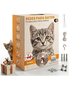 FR3® Red para Gatos Transparente 3x4m | Malla de Seguridad Invisible para Balcones, Terrazas y Ventanas | Alta Resistencia UV y 