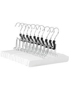 Amazon Basics Perchas de madera para pantalones, 10 unidades, Blanco