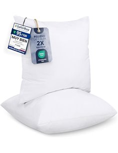 Utopia Bedding Relleno de Cojín 55 x 55 cm (2 Unidades), Fibra Virgen Siliconada, Almohadas de Sofá (Blanco)