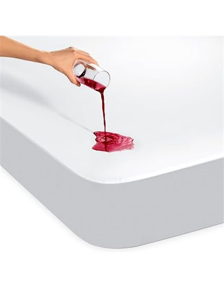 Dreamzie - Mattress Cover 150 x 190 cm - Waterproof and Resistant - Mattress Protector 150 x 190 cm - Optimal and Breathable Pro