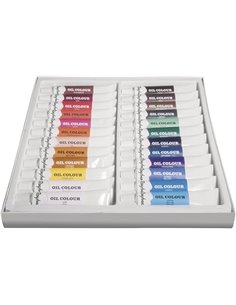 Rayher 38919000 Set de pinturas al óleo, 24 colores. Para artistas principiantes y expertos