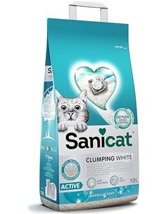 Sanicat - White Clumping Cat Litter - Marseille Soap | Made of Natural Minerals with Guaranteed Odor Control | 10 L Capacity