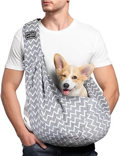 Bolso de Hombro para Mascotas, 16lb Bolso de Viaje para Perro Gato, Azul Bolsa Transporte Ajustable para Perros con Cinturón Seg