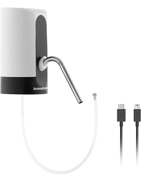 InnovaGoods® Dispensador de Agua, Recargable, garrafa, Grifo, Fria embotellada, Capacidad 20L, 4W, Color Blanco