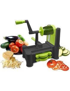 Nerthus FIH 355 - Cortador de verduras 3 en 1 Verde y negro