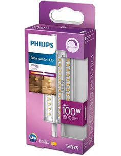 Philips - LED Linear, 100W, Linear R7S 118 mm, Neutral, White Light, Dimmable