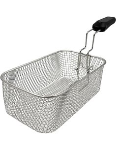 Lacor - R69135A - Cestillo para Freidora Ergo, Acero inoxidable 18/10, Compatible con Freidoras de 3,5-4 L, 23,5 x 14 x 8,5 cm, 