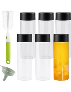 Botella Botella Sensorial Vacía 6 Piezas, Botella de Plástico de 350 ML para Rellenar Botellas Sensoriales Reutilizables Botella