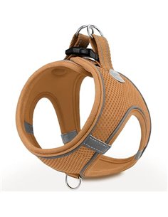 Joytale Arnes Perro, Reflectante Cómodo Transpirable Arnés, Perros Arneses Chaleco para Gato, Cachorros y Pequeños Perro, Marrón