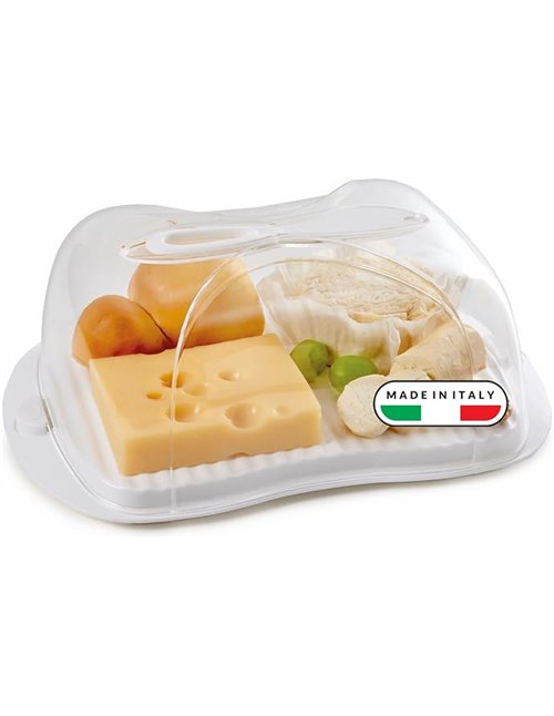 Snips, Guarda Queso 3 LT, Caja de Almacenamiento con Tapa 29 x 20 x 11 cm, 2 Cierres de Seguridad, Recipiente Guarda Queso con C