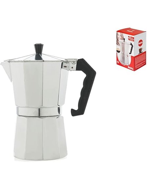 Home Mokita Cafetera, Plástico, Plata/Negro, 9 Tazas