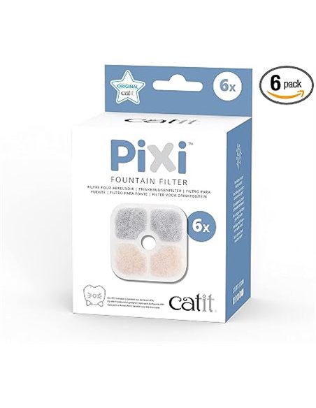 Catit Pixi Filtro para bebederos fuente, 6 unidades